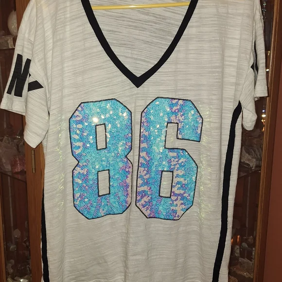 Womens Victorias Secret Mermaid Bling TEE & Leggings Set Sz M/L - Picture 7 of 16